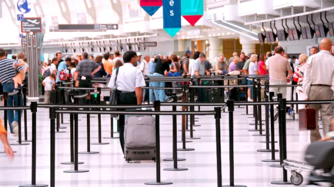 line at airport